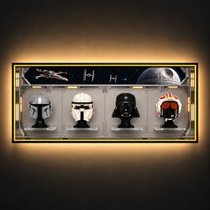 Wall Display Frame Compatible with LEGO® Star Wars™ Helmet Sets 75328, 75349, 75304 & 75327