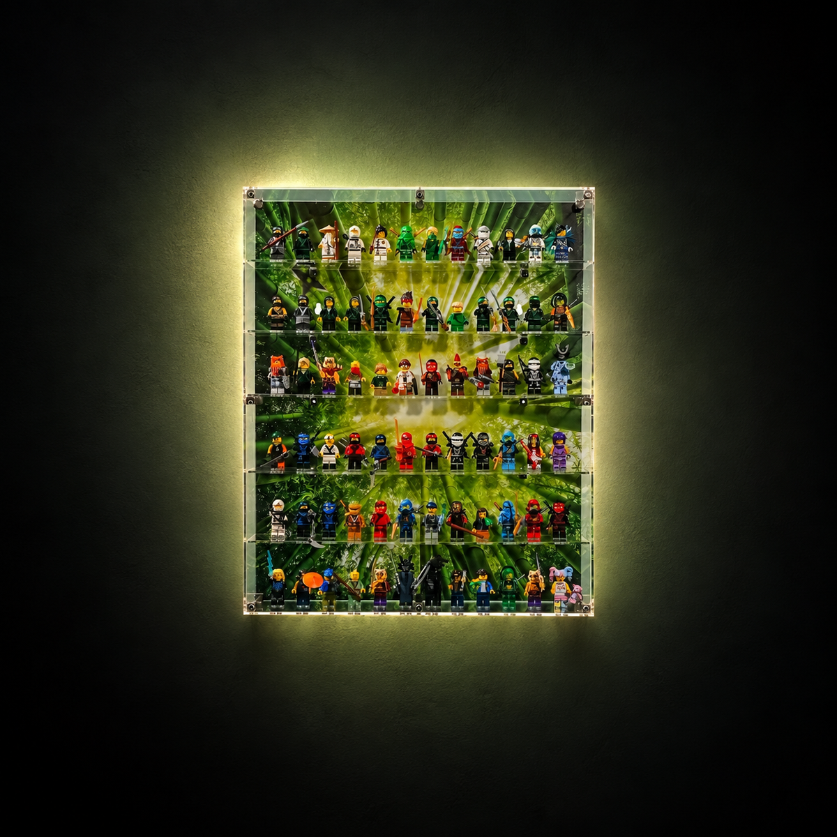 72-Stud LEGO® NINJAGO™ Minifigure Wall Display Case