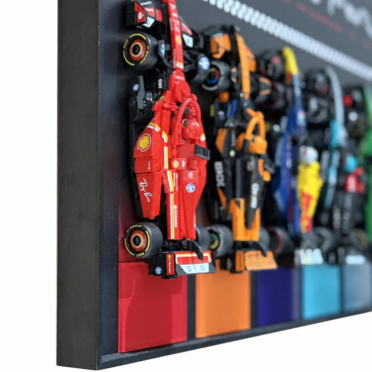 Wall Display Frame for LEGO® Speed Champions F1 | 12-Car | Grand Prix | Black