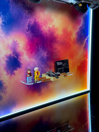 Wall Display Frame Compatible with LEGO® Back to the Future™ Time Machine Sets 77256 & 10300