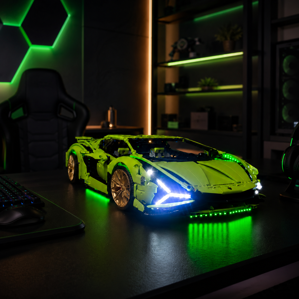 Premium-Wanddisplay kompatibel mit LEGO® Technic™ McLaren F1 42141 Stil D