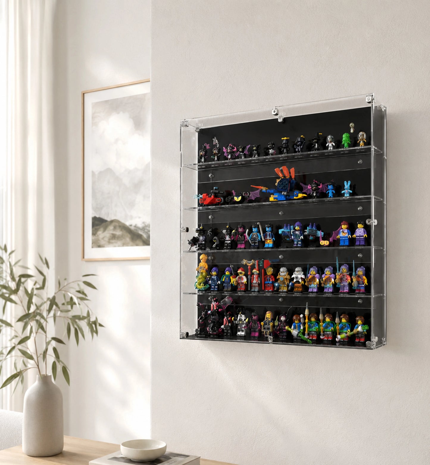 60 LEGO® Minifigures Wall Display Case