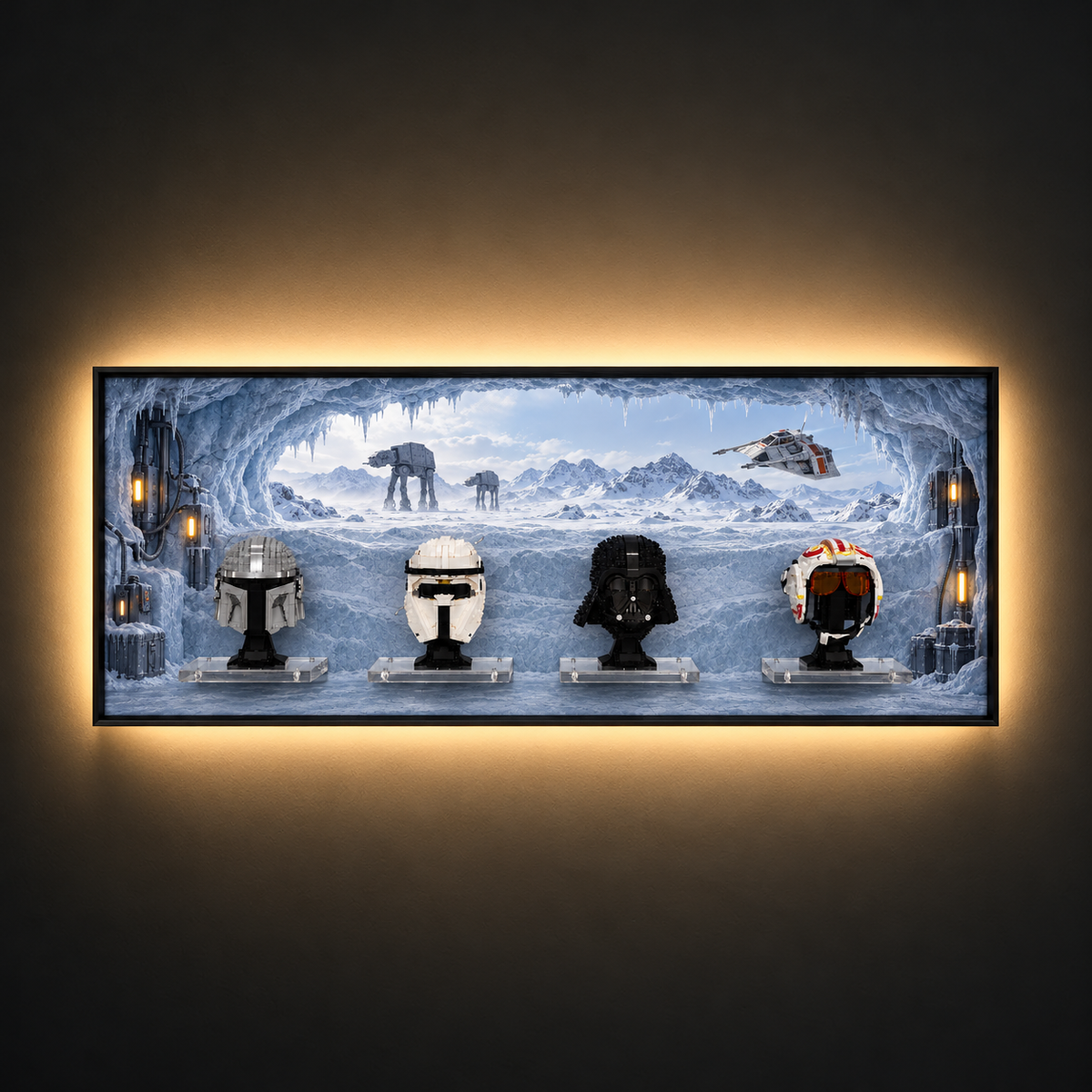 Wall Display Frame Compatible with LEGO® Star Wars™ Helmet Sets 75328, 75349, 75304 & 75327