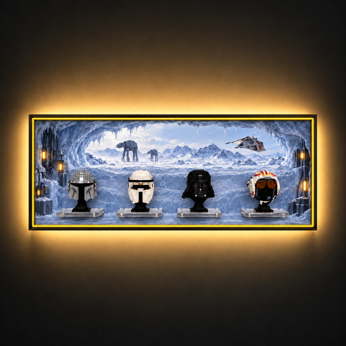 Wall Display Frame Compatible with LEGO® Star Wars™ Helmet Sets 75328, 75349, 75304 & 75327