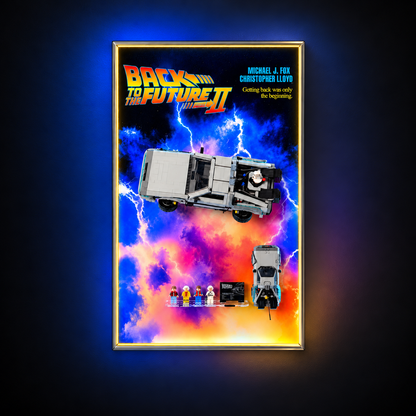 Wall Display Frame Compatible with LEGO® Back to the Future™ Time Machine Sets 77256 & 10300