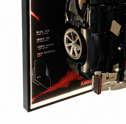 Premium-Wanddisplay kompatibel mit LEGO® Technic™ McLaren F1 42141 Stil D