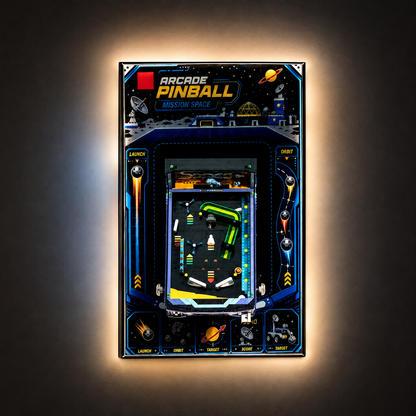 Wall Display Frame Compatible with LEGO® Arcade Pinball Machine 11374