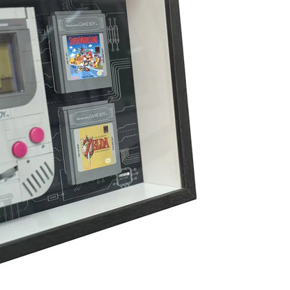 Wandmontierter Displayrahmen für Game Boy-Konsole und -Kassetten 72046 