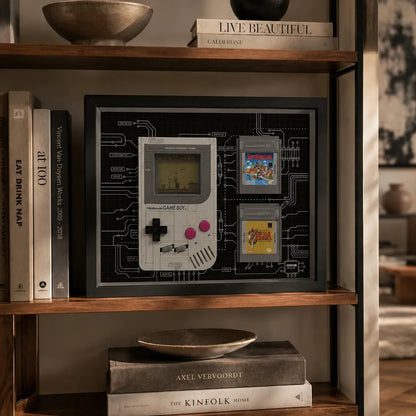 Wandmontierter Displayrahmen für Game Boy-Konsole und -Kassetten 72046 