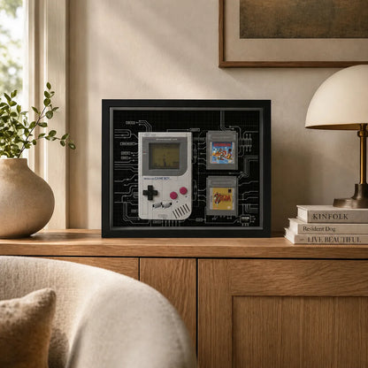 Wandmontierter Displayrahmen für Game Boy-Konsole und -Kassetten 72046 
