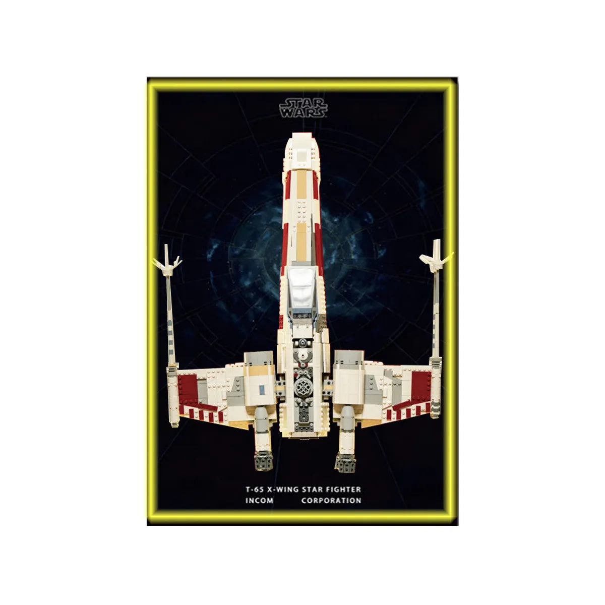 Wall Display Frame Compatible with LEGO® Star Wars™ T-65 X-Wing 75355 Style C