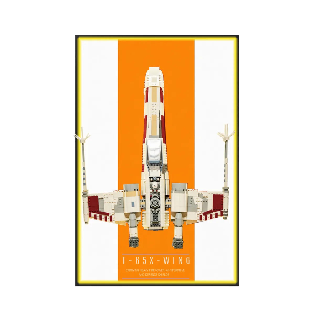 Display-Wandhalterung für LEGO® 75355 Star Wars™ T-65 X-Wing