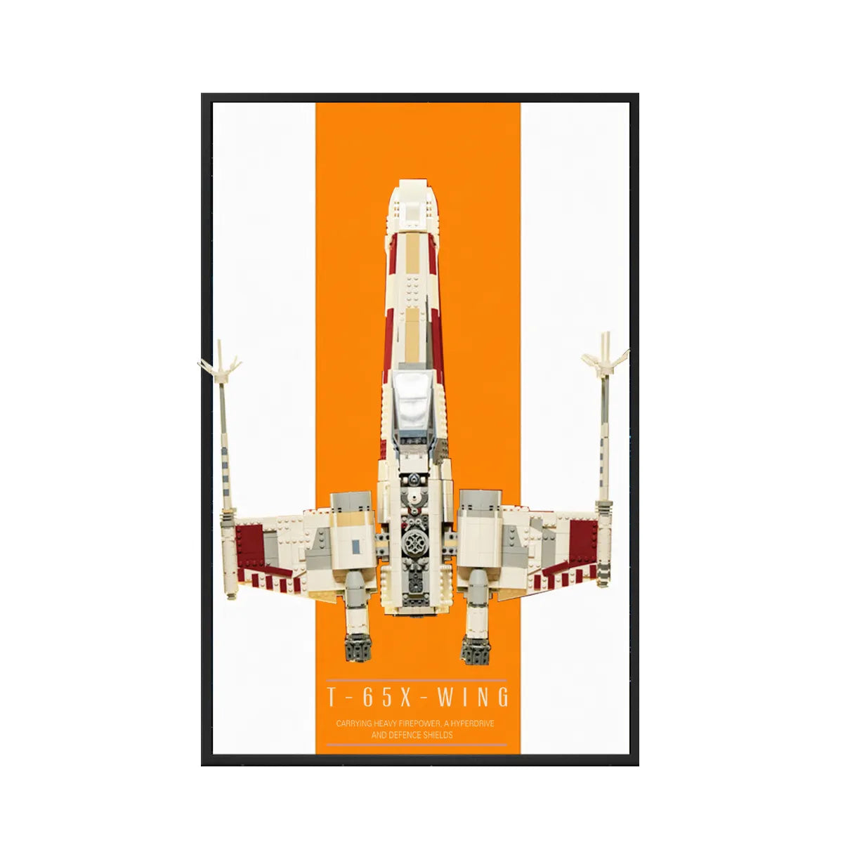 Display-Wandhalterung für LEGO® 75355 Star Wars™ T-65 X-Wing