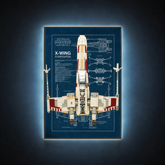 Wall Display Frame Compatible with LEGO® Star Wars™ X-Wing Starfighter™ 75355 Style A