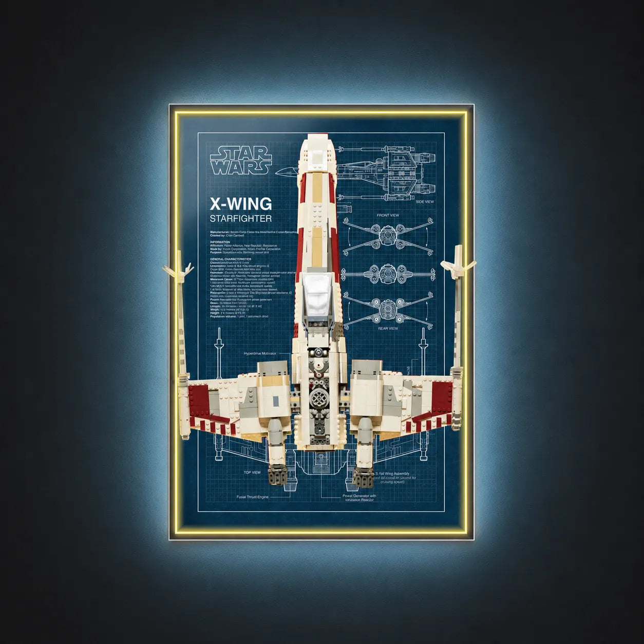Display-Wandhalterung für LEGO® 75355 Star Wars™ T-65 X-Wing