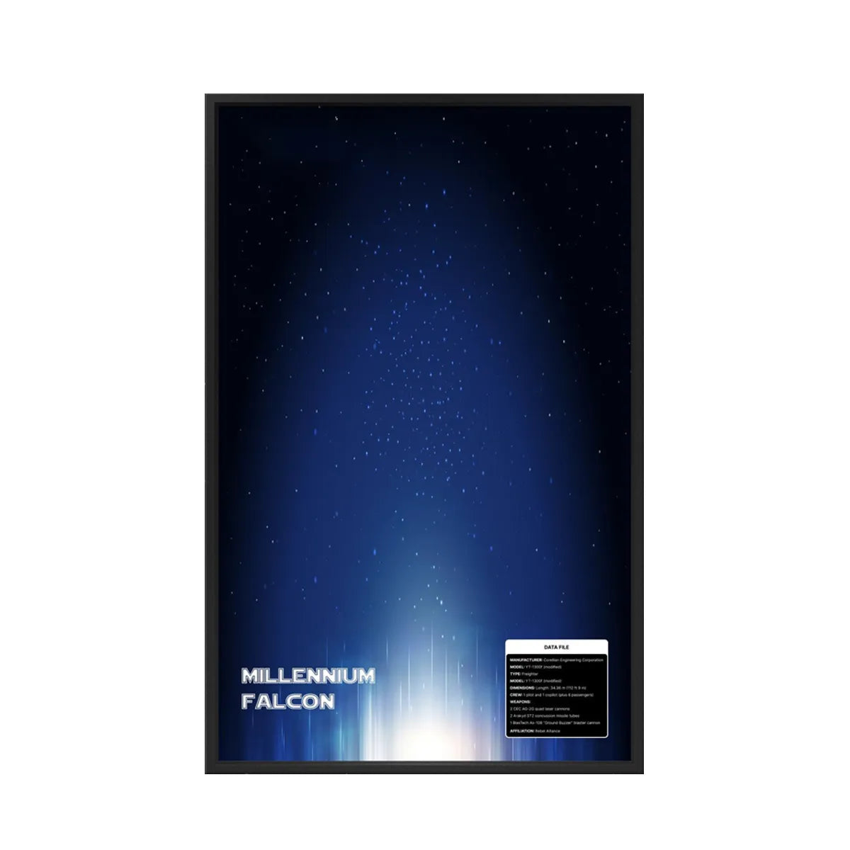 Wanddisplayrahmen für Lego® 75389 Millennium Falcon – Star Wars™ Edition