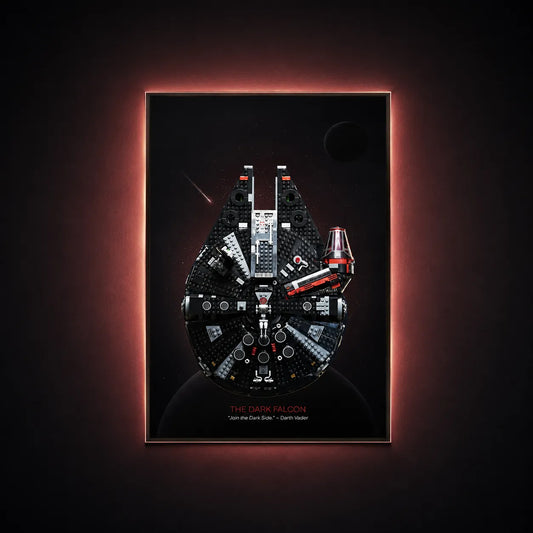 Wall Display Frame Compatible with Lego® Star Wars™ The Dark Falcon 75389 Style B