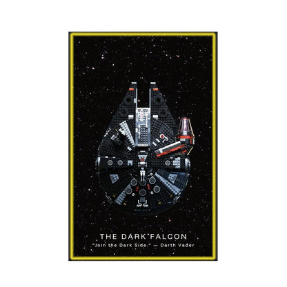 Wanddisplayrahmen für Lego® 75389 Millennium Falcon – Star Wars™ Edition