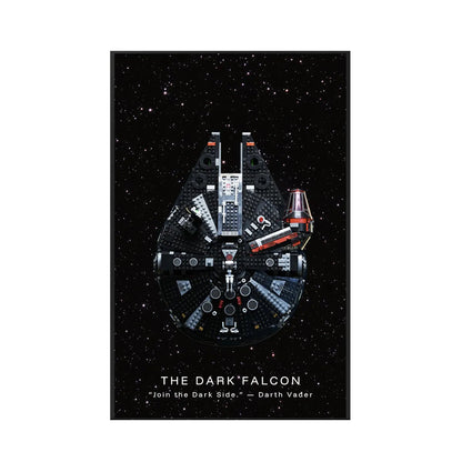 Wanddisplayrahmen für Lego® 75389 Millennium Falcon – Star Wars™ Edition