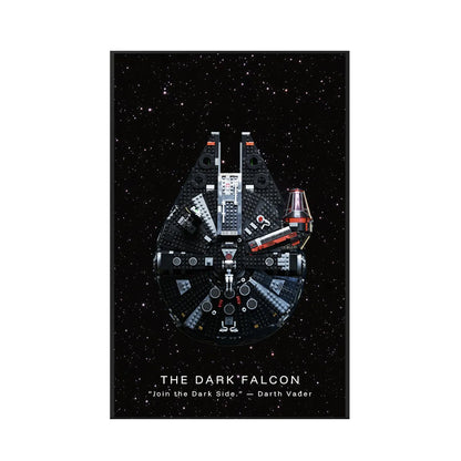 Wanddisplayrahmen für Lego® 75389 Millennium Falcon – Star Wars™ Edition