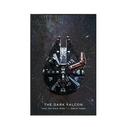 Wanddisplayrahmen für Lego® 75389 Millennium Falcon – Star Wars™ Edition