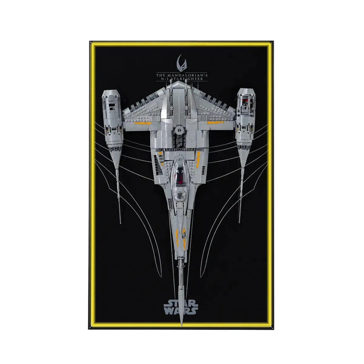 Wall Display Frame for LEGO® Star Wars™ The Mandalorian's N-1 Starfighter™ 75442