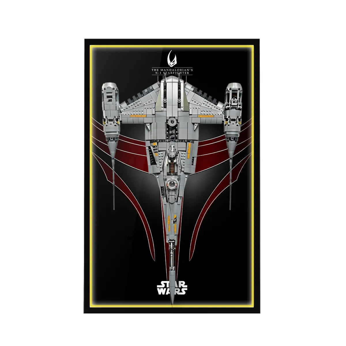 Wall Display Frame for LEGO® Star Wars™ The Mandalorian's N-1 Starfighter™ 75442