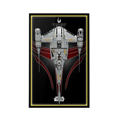 Wall Display Frame for LEGO® Star Wars™ The Mandalorian's N-1 Starfighter™ 75442