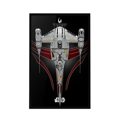 Wall Display Frame for LEGO® Star Wars™ The Mandalorian's N-1 Starfighter™ 75442