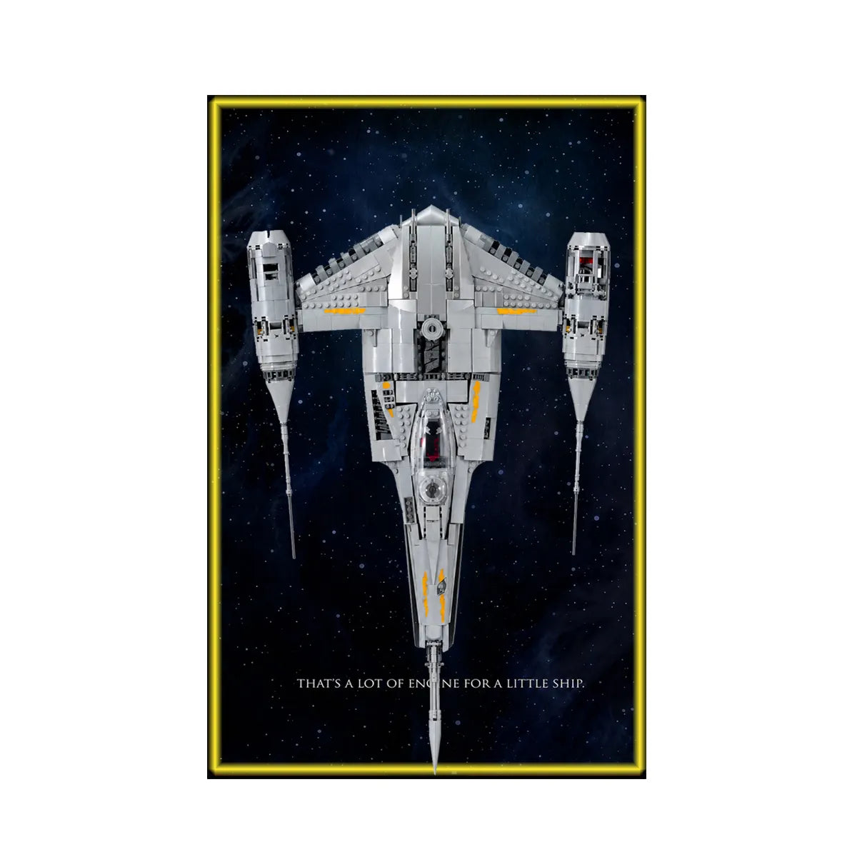 Wall Display Frame for LEGO® Star Wars™ The Mandalorian's N-1 Starfighter™ 75442