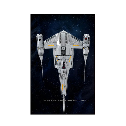 Wall Display Frame for LEGO® Star Wars™ The Mandalorian's N-1 Starfighter™ 75442