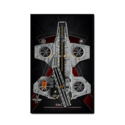 Wall Display Frame for LEGO® S.H.I.E.L.D. Helicarrier 76354