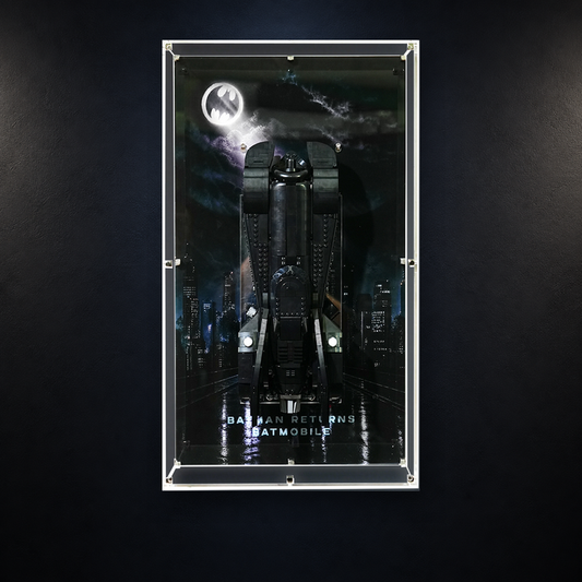 Wall-Mounted Display Case Compatible with LEGO® Batman Returns™ Batmobile™ Set 76355