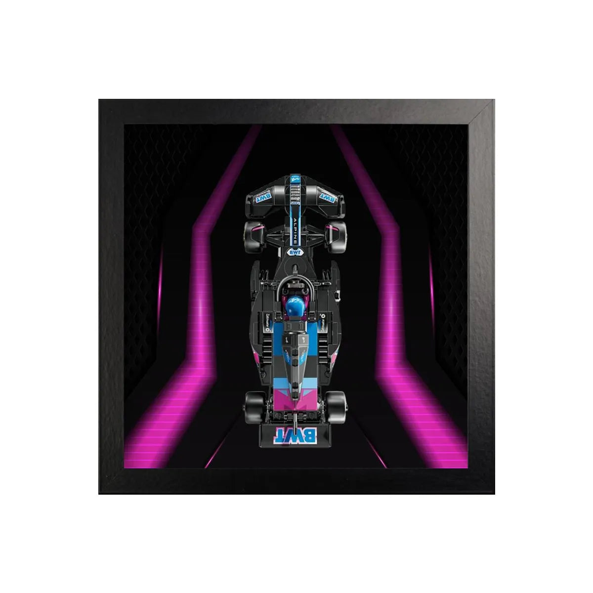 Wall-Mount Display case for LEGO® Speed F1 series | Neon Circuit（77242-77251）