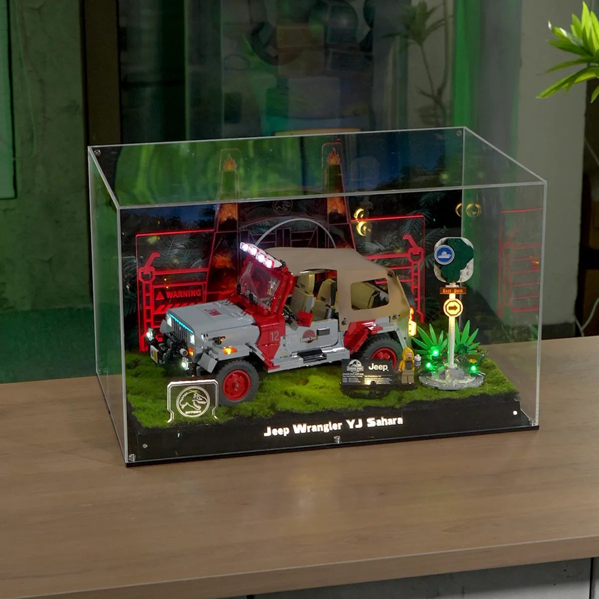 Acrylic Display Case for LEGO® Jurassic Park Jeep® Wrangler 77984