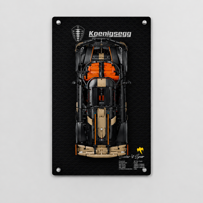 Wall Display Case for LEGO® Technic™ Koenigsegg Sadair’s Spear 42232
