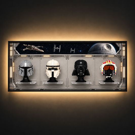 Wall Display Frame Compatible with LEGO® Star Wars™ Helmet Sets 75328, 75349, 75304 & 75327