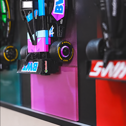 Wall Display Frame for LEGO® Speed Champions F1 | 12-Car | Grand Prix | Black