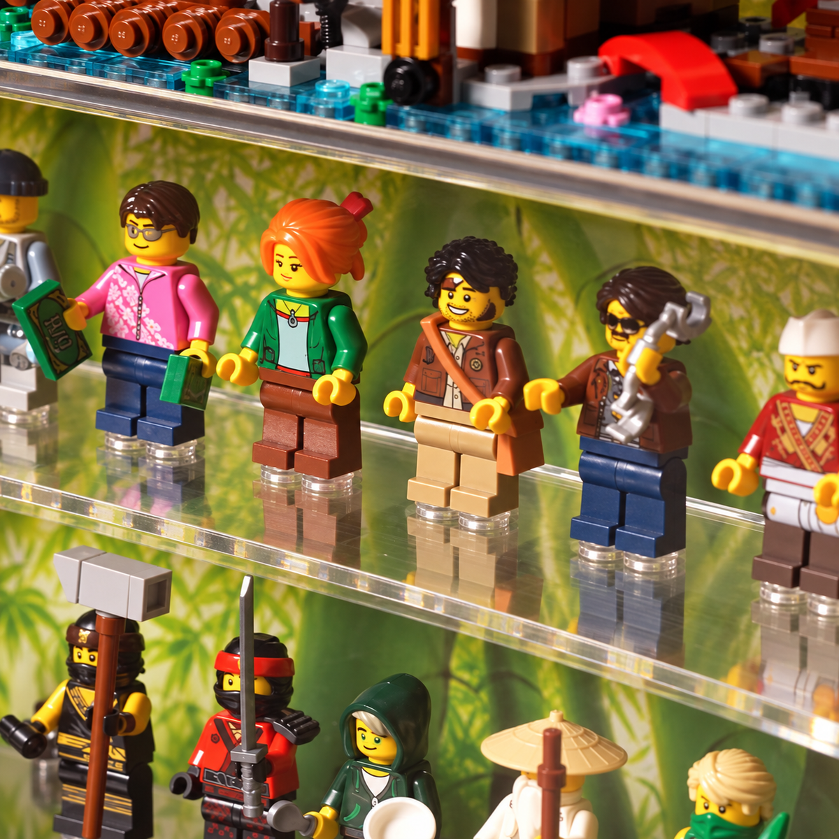 92 LEGO Minifiguren Wandvitrine