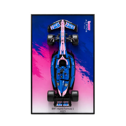 Wanddisplayrahmen kompatibel mit LEGO® Ferrari F1 SF-24 42207 Stil D