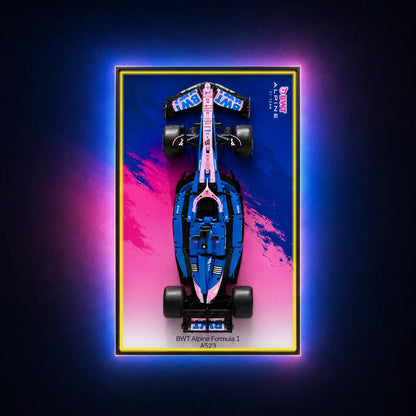 Wanddisplayrahmen kompatibel mit LEGO® Ferrari F1 SF-24 42207 Stil D