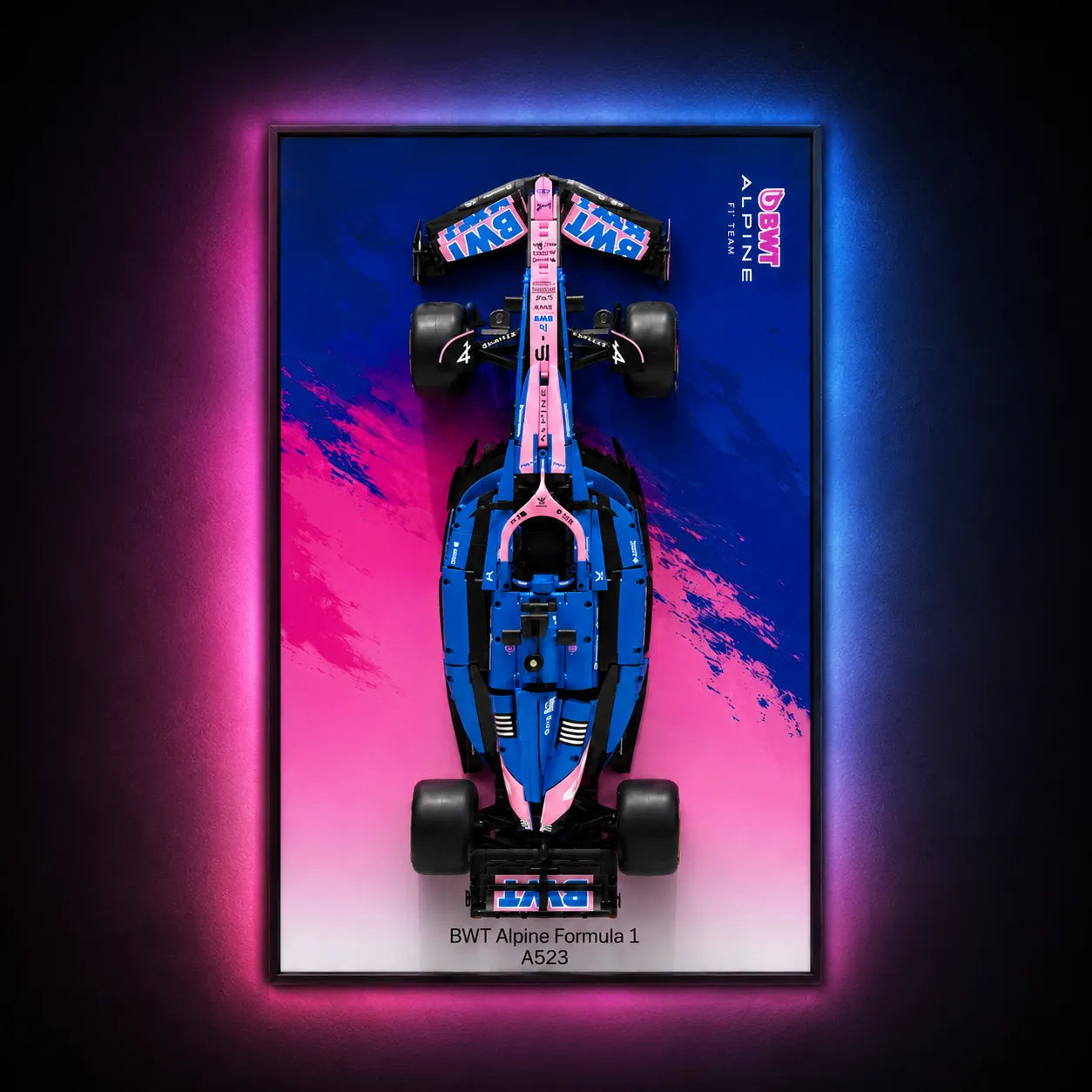 Wanddisplayrahmen kompatibel mit LEGO® Ferrari F1 SF-24 42207 Stil D