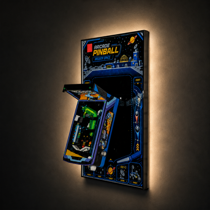 Wall Display Frame Compatible with LEGO® Arcade Pinball Machine 11374