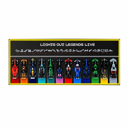 Wall Display Frame for LEGO® Speed Champions F1 | 12-Car | Grand Prix | Black
