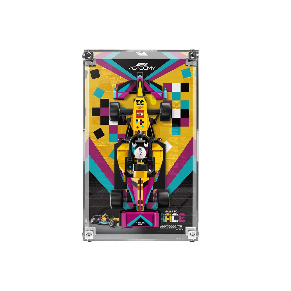 Acrylic Display Case Compatible with LEGO® F1, Supercars & Speed Champions (77242 - 77258) - brickzonehub