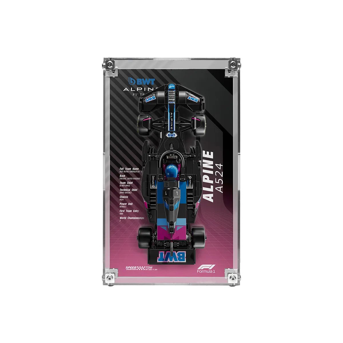 Acrylic Display Case Compatible with LEGO® F1, Supercars & Speed Champions (77242 - 77258) - brickzonehub