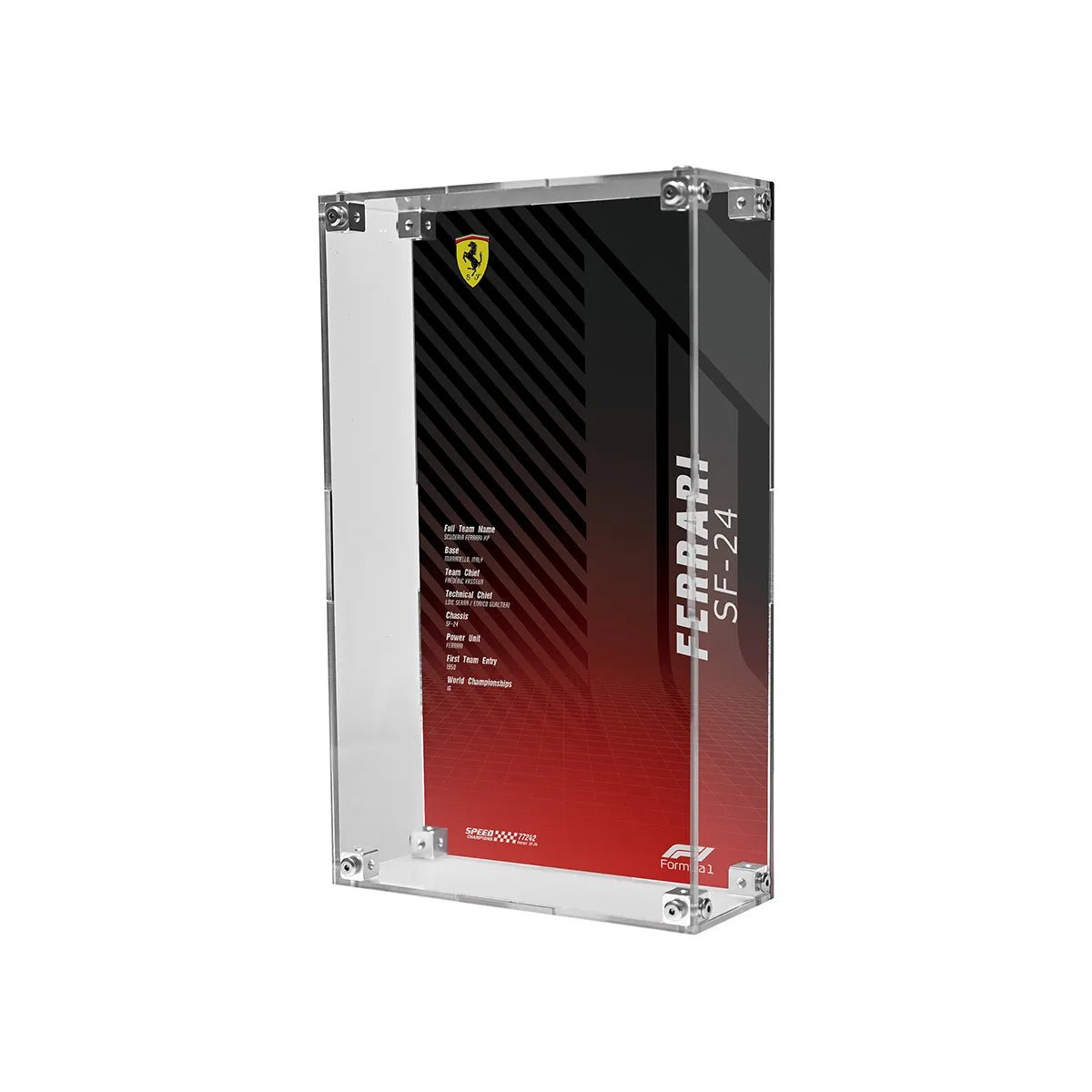 Acrylic Display Case Compatible with LEGO® F1, Supercars & Speed Champions (77242 - 77258) - brickzonehub