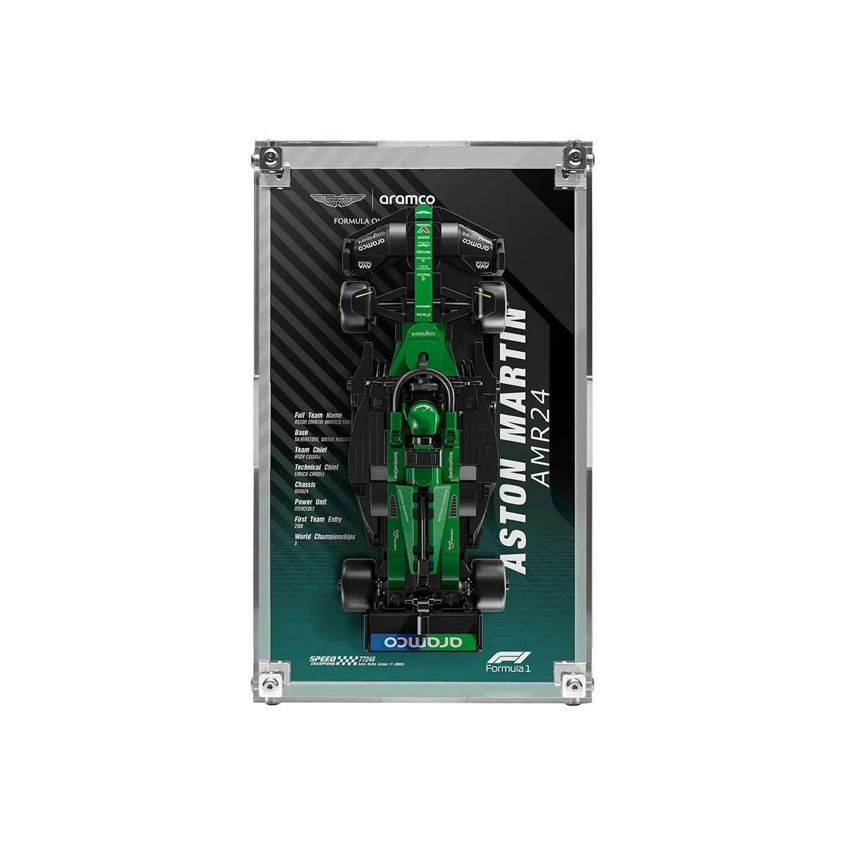 Acrylic Display Case Compatible with LEGO® F1, Supercars & Speed Champions (77242 - 77258) - brickzonehub