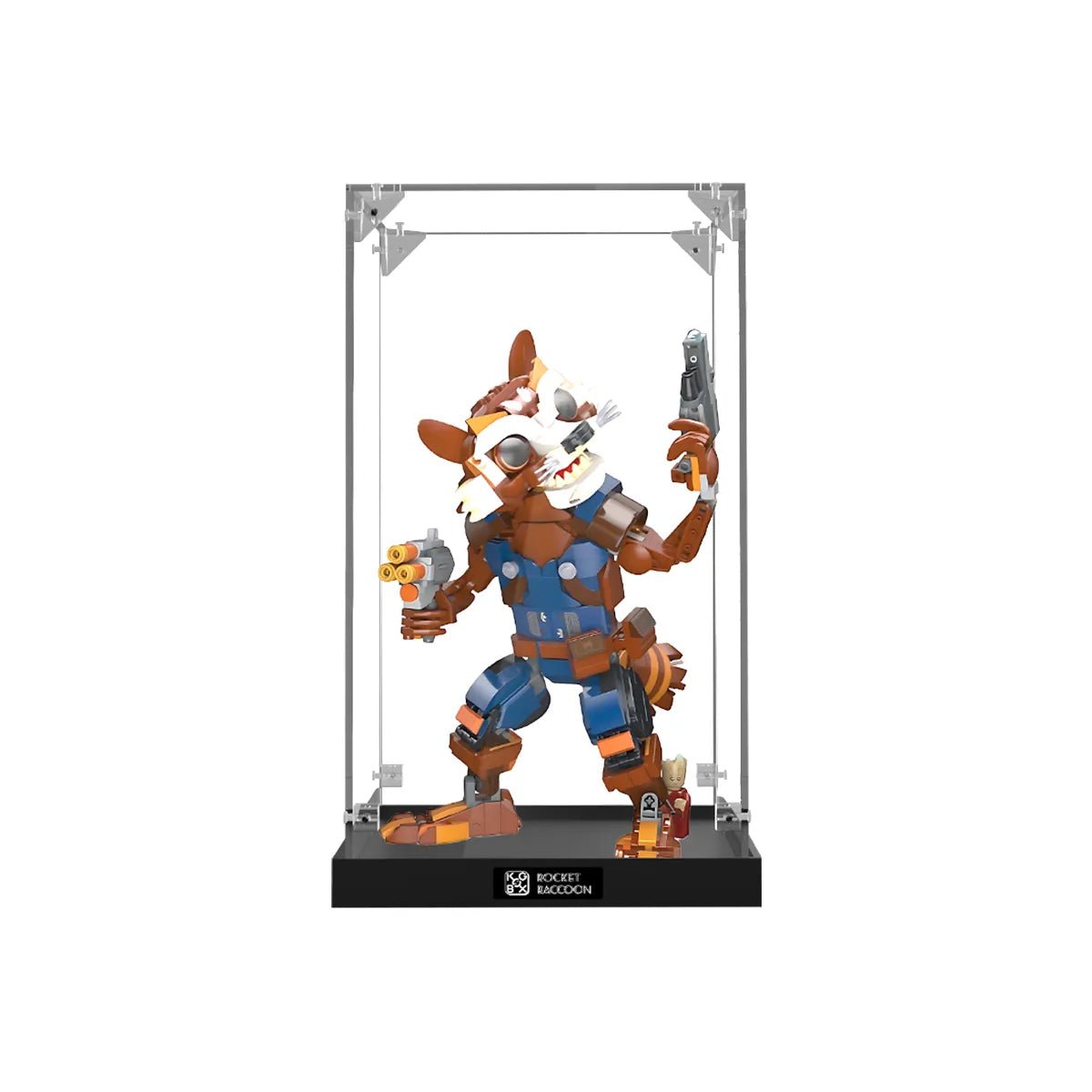 Acrylic Display Case Compatible with LEGO® Marvel Rocket & Baby Groot 76282 - brickzonehub