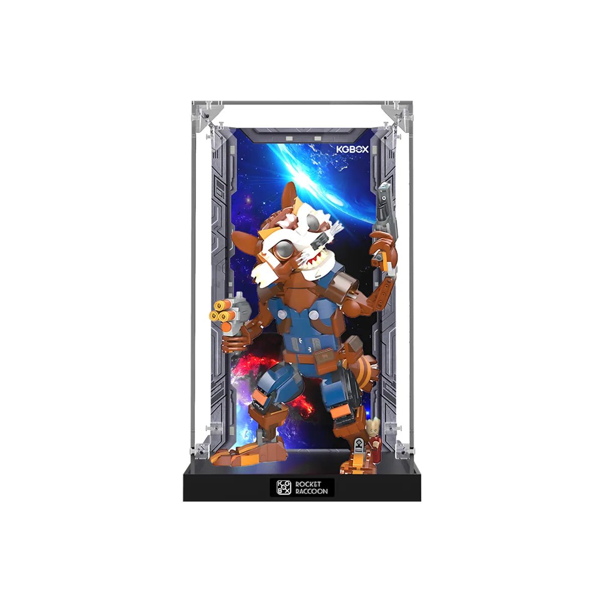 Acrylic Display Case Compatible with LEGO® Marvel Rocket & Baby Groot 76282 - brickzonehub